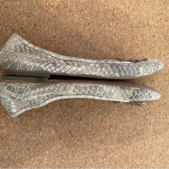 Sam Edelman Felicia Ballet Flat Embossed Leather Python Snake Print Size 7 shoes - Picture 8 of 10